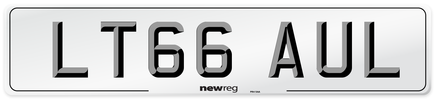 LT66 AUL Number Plate from New Reg